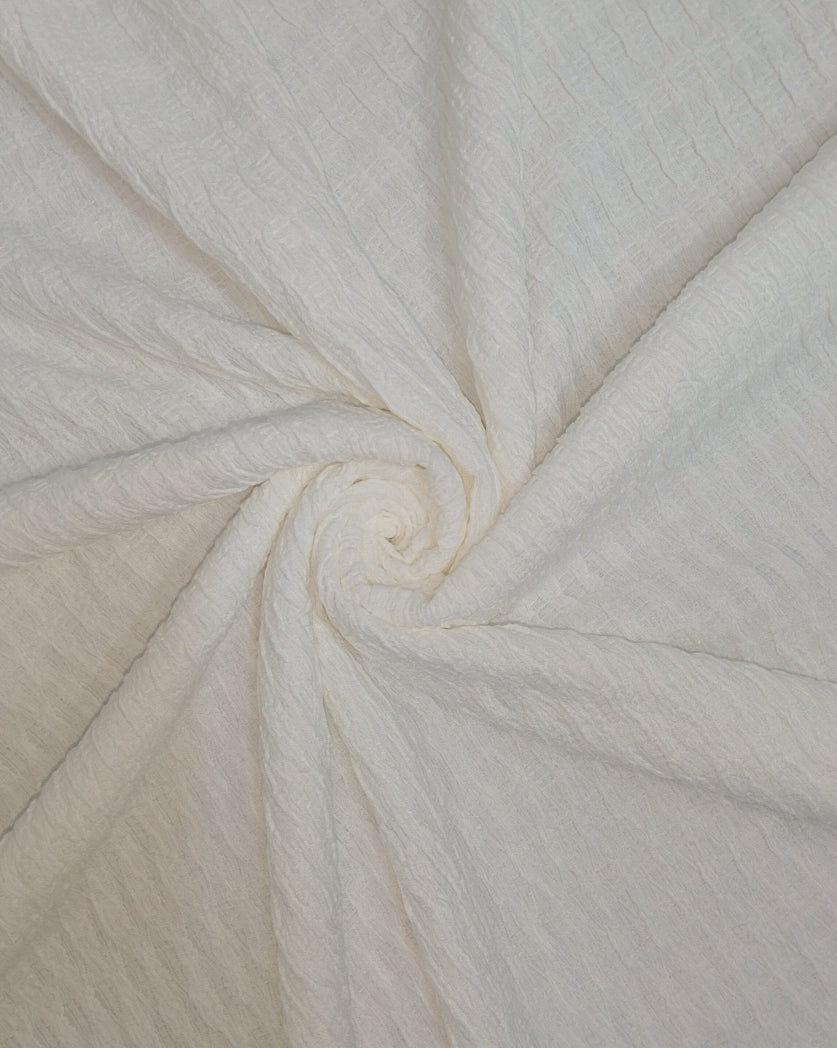 Tissu Gaufrette blanc