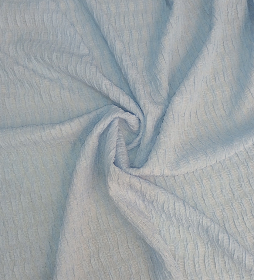 Tissu Gaufrette bleu ciel